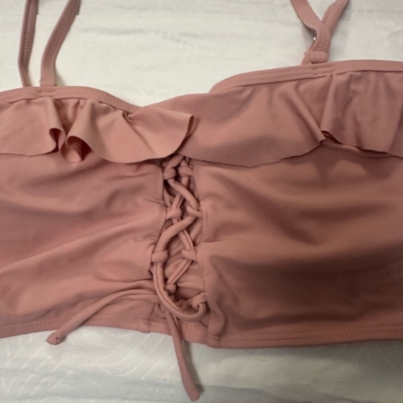 SHEIN Pink and Red Bikini Set with Ruffle Details - Picture 4 of 11